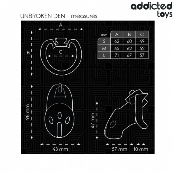 UNBROKEN DEN PENISKÄFIG 9,8 CM VON ADDICTED TOYS LOCKED