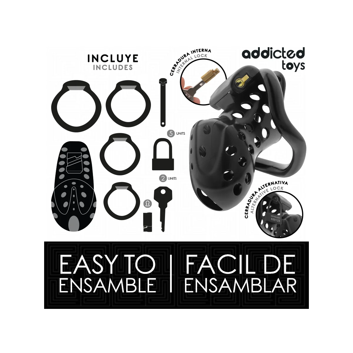 ANGEKETTETER HOHLPENISKÄFIG 10,5 CM VON ADDICTED TOYS LOCKED