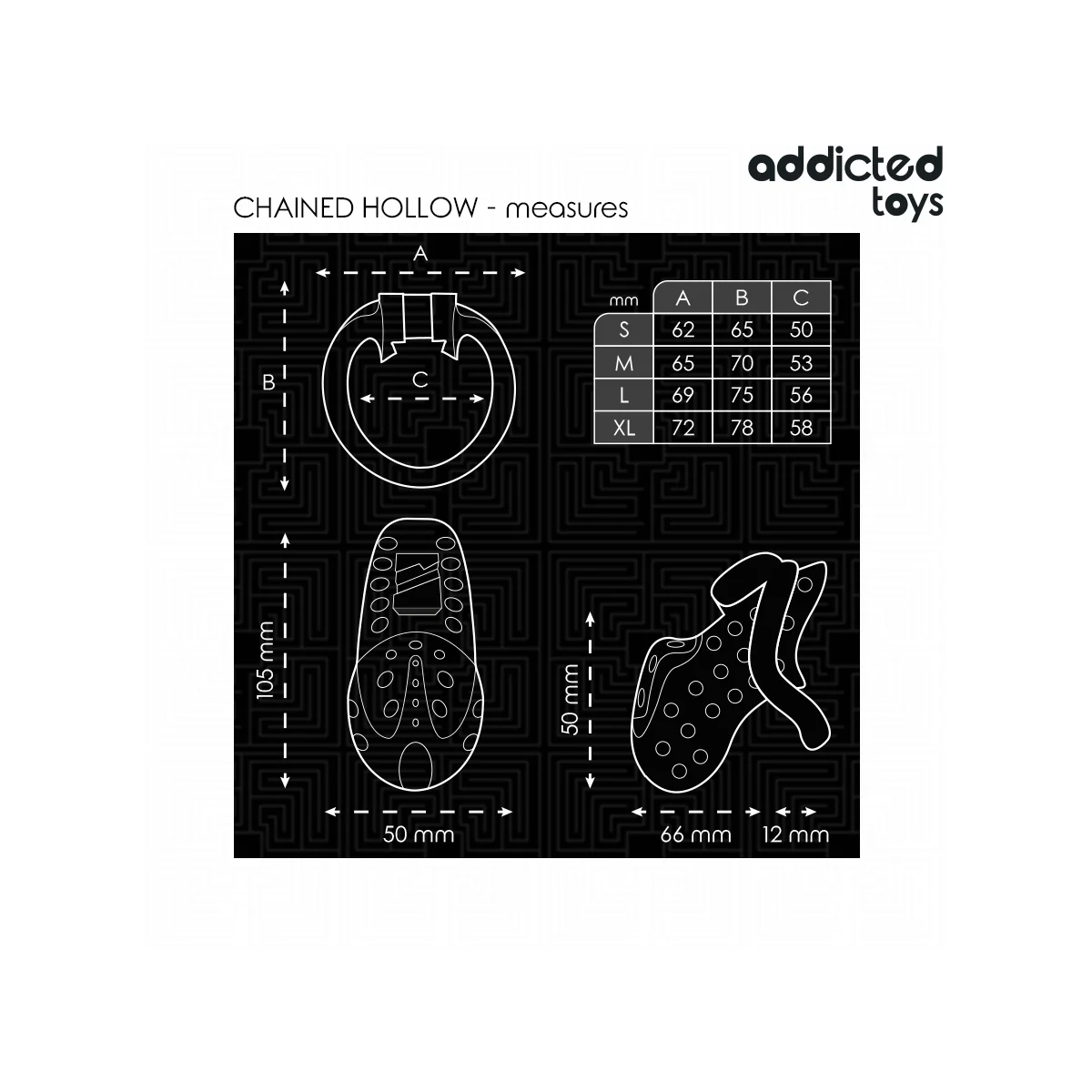 ANGEKETTETER HOHLPENISKÄFIG 10,5 CM VON ADDICTED TOYS LOCKED