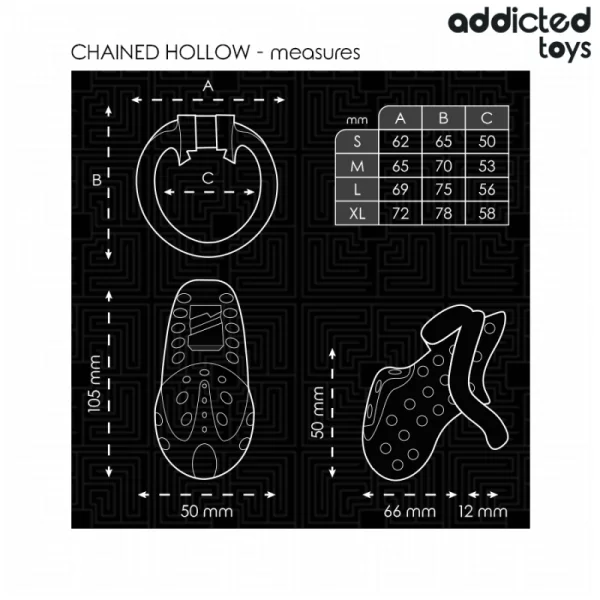 ANGEKETTETER HOHLPENISKÄFIG 10,5 CM VON ADDICTED TOYS LOCKED