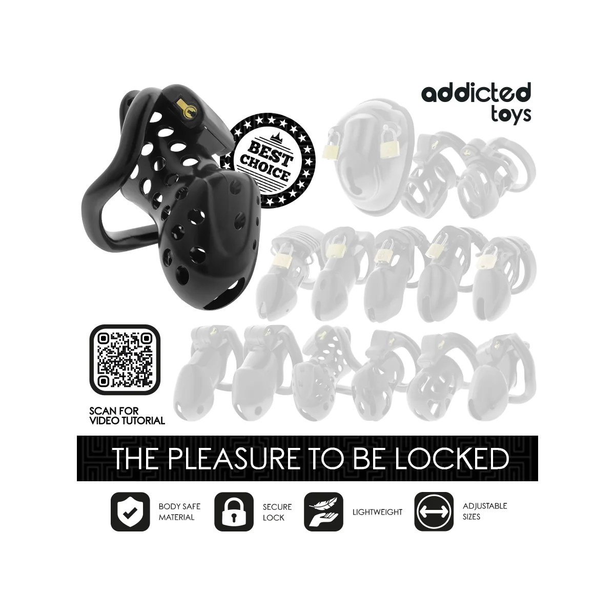 ANGEKETTETER HOHLPENISKÄFIG 10,5 CM VON ADDICTED TOYS LOCKED