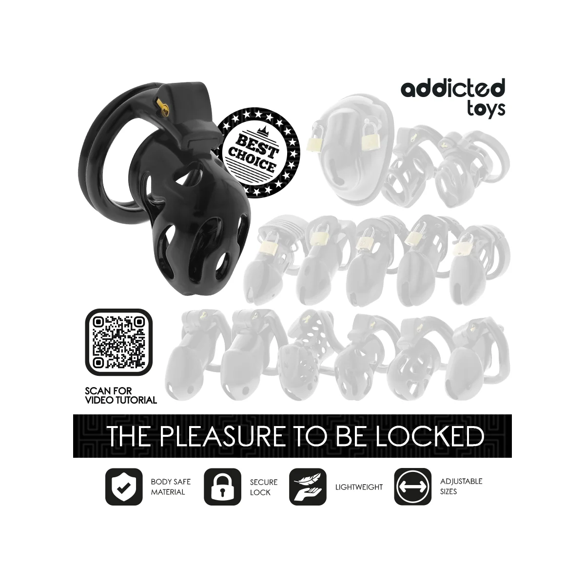 VERSIEGELTER PENISKÄFIG 8 CM VON ADDICTED TOYS LOCKED