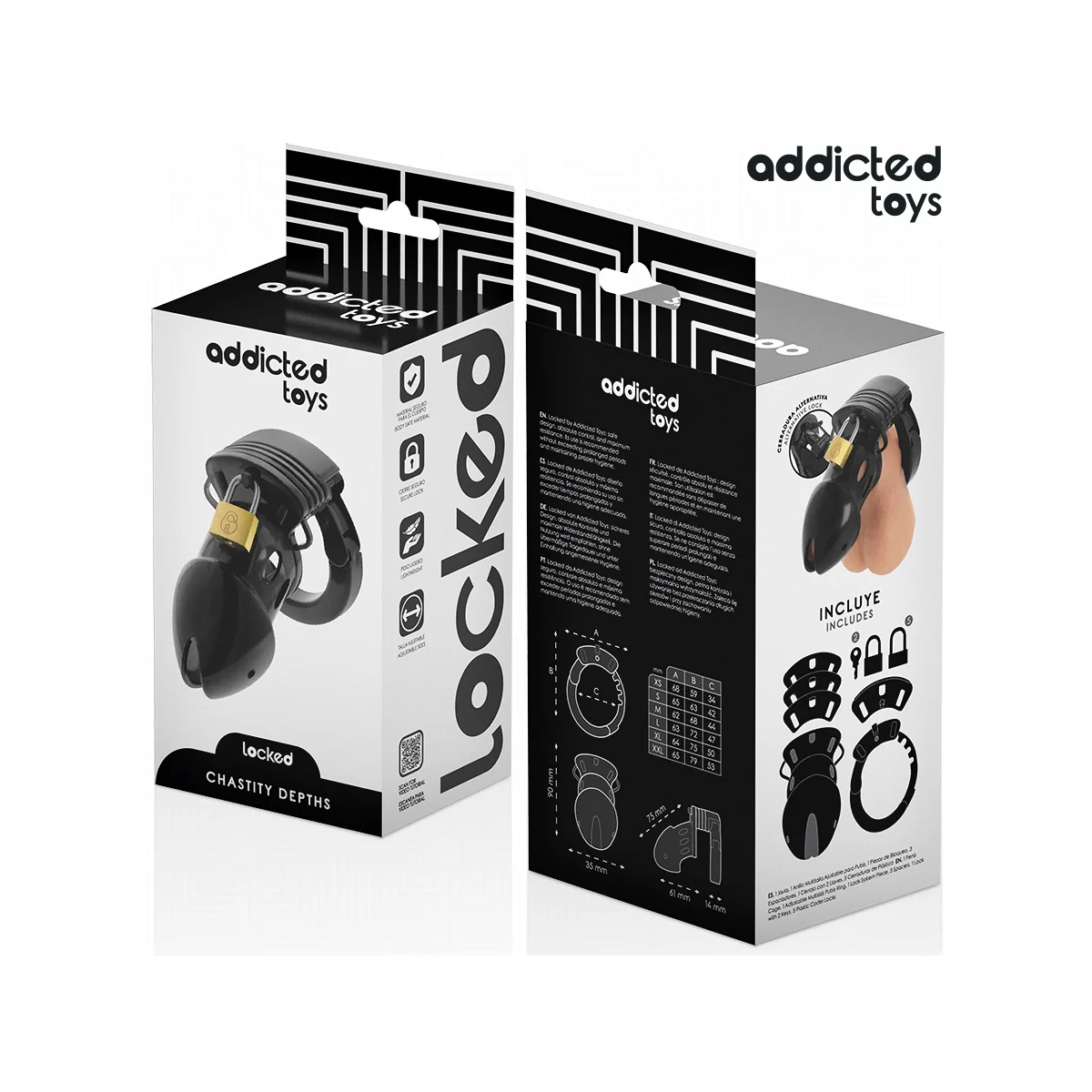 CHASTITY DEPTHS PENISKÄFIG 7,5 CM VON ADDICTED TOYS LOCKED