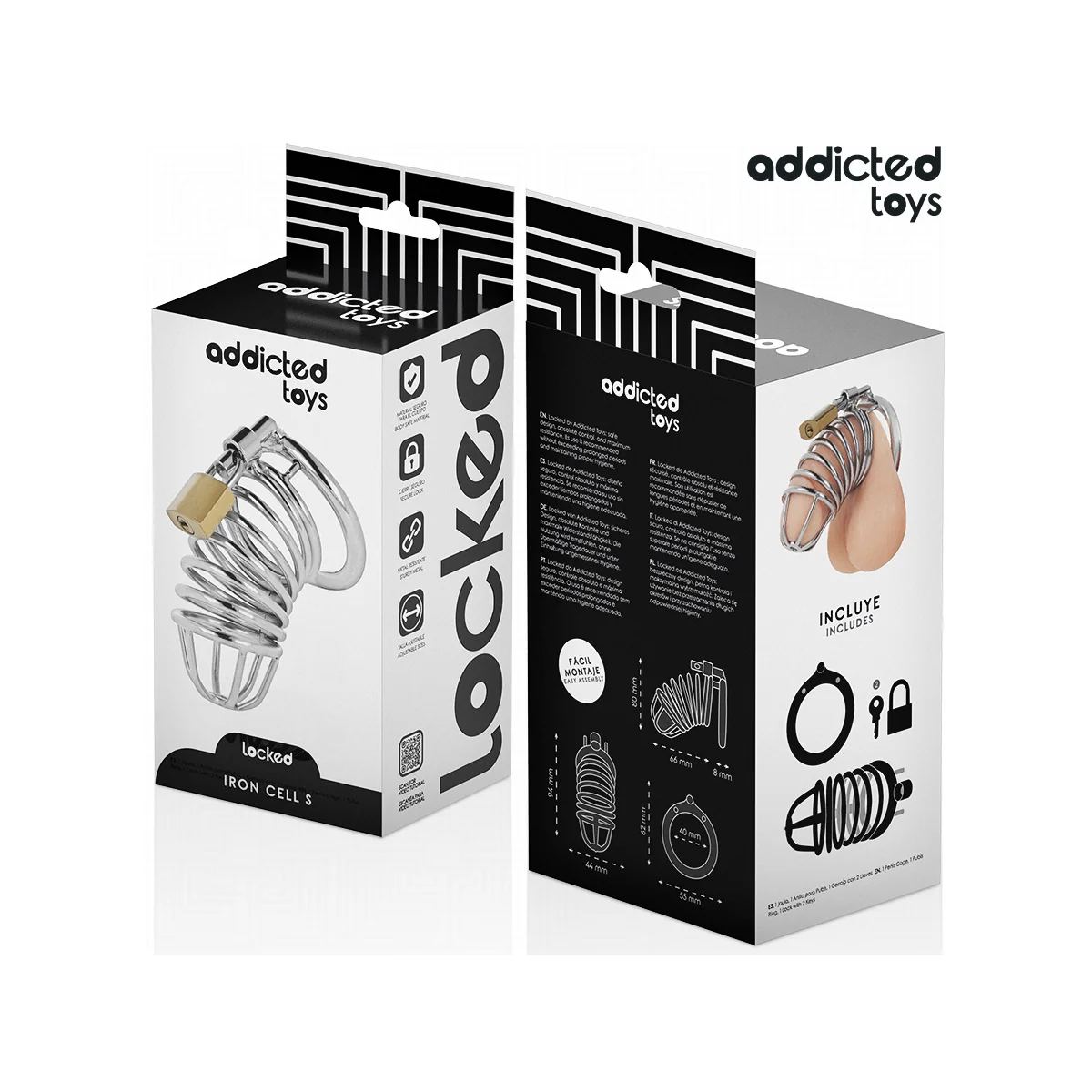 IRON CELL METALL-PENISKÄFIG 4 CM GRÖSSE S VON ADDICTED TOYS LOCKED