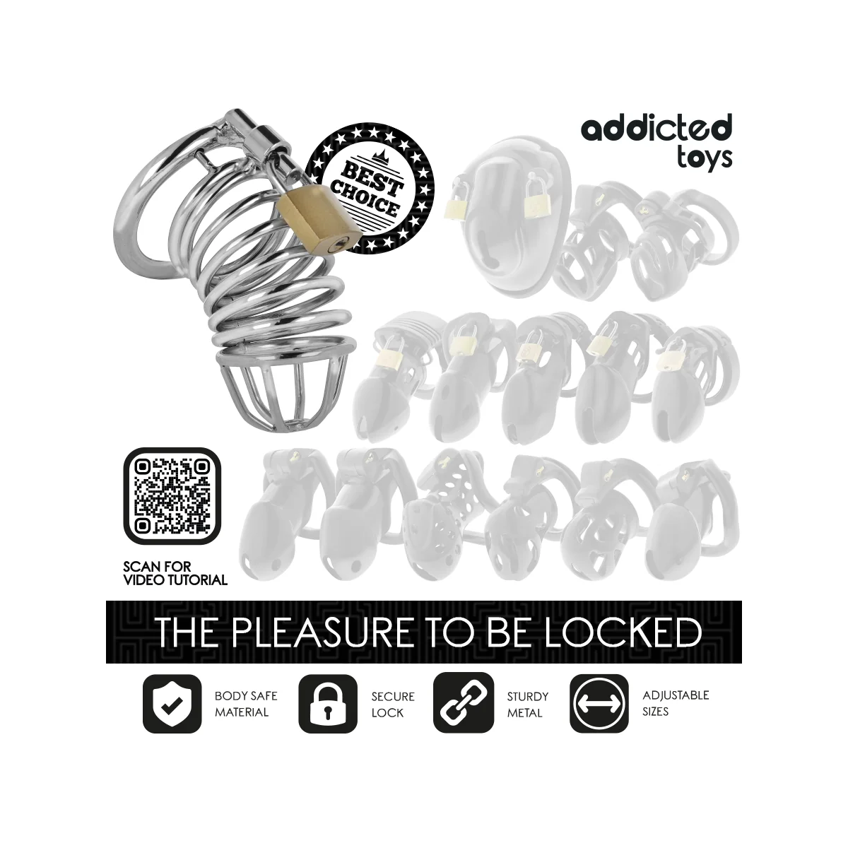 IRON CELL METALL-PENISKÄFIG 5 CM GRÖSSE L VON ADDICTED TOYS LOCKED