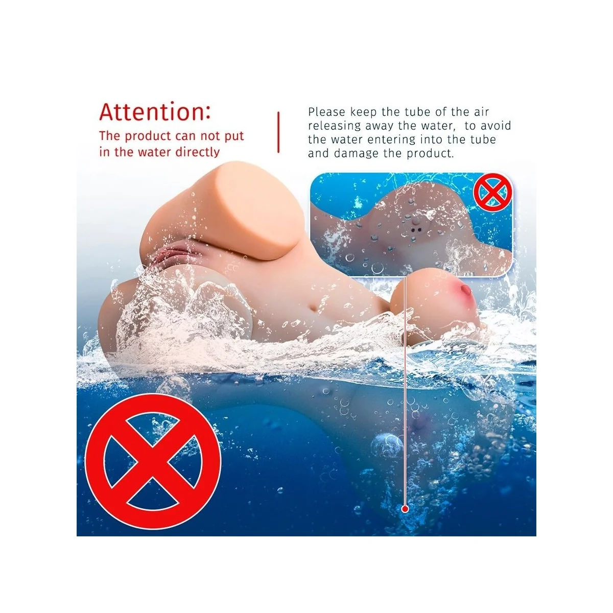 WENDY SAUGENDER WEIBLICHER TORSO MIT VIBRATION UND MIT FERNBEDIENUNG 6 KG VON XISE