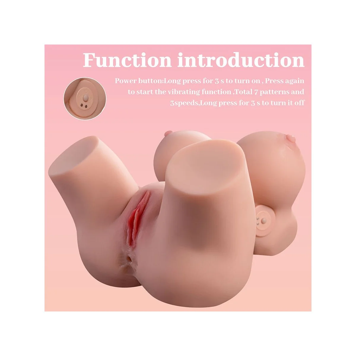 FRIEDA REALISTISCHER WEIBLICHER TORSO MIT VIBRATION 36 CM VON XISE