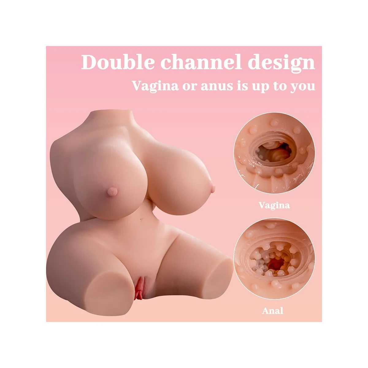 FRIEDA REALISTISCHER WEIBLICHER TORSO MIT VIBRATION 36 CM VON XISE