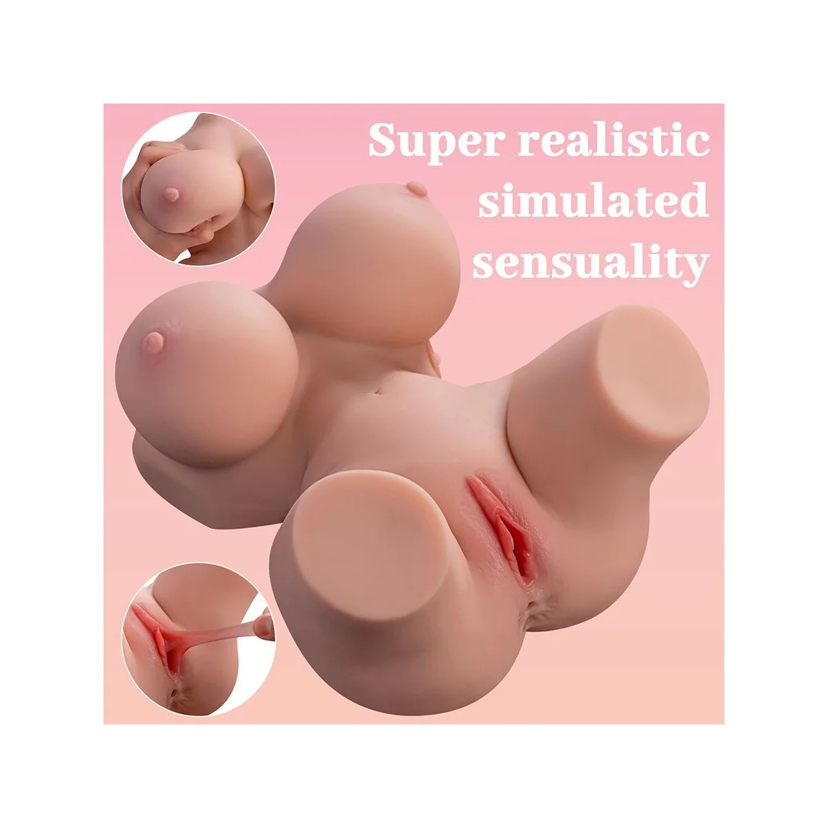 FRIEDA REALISTISCHER WEIBLICHER TORSO MIT VIBRATION 36 CM VON XISE