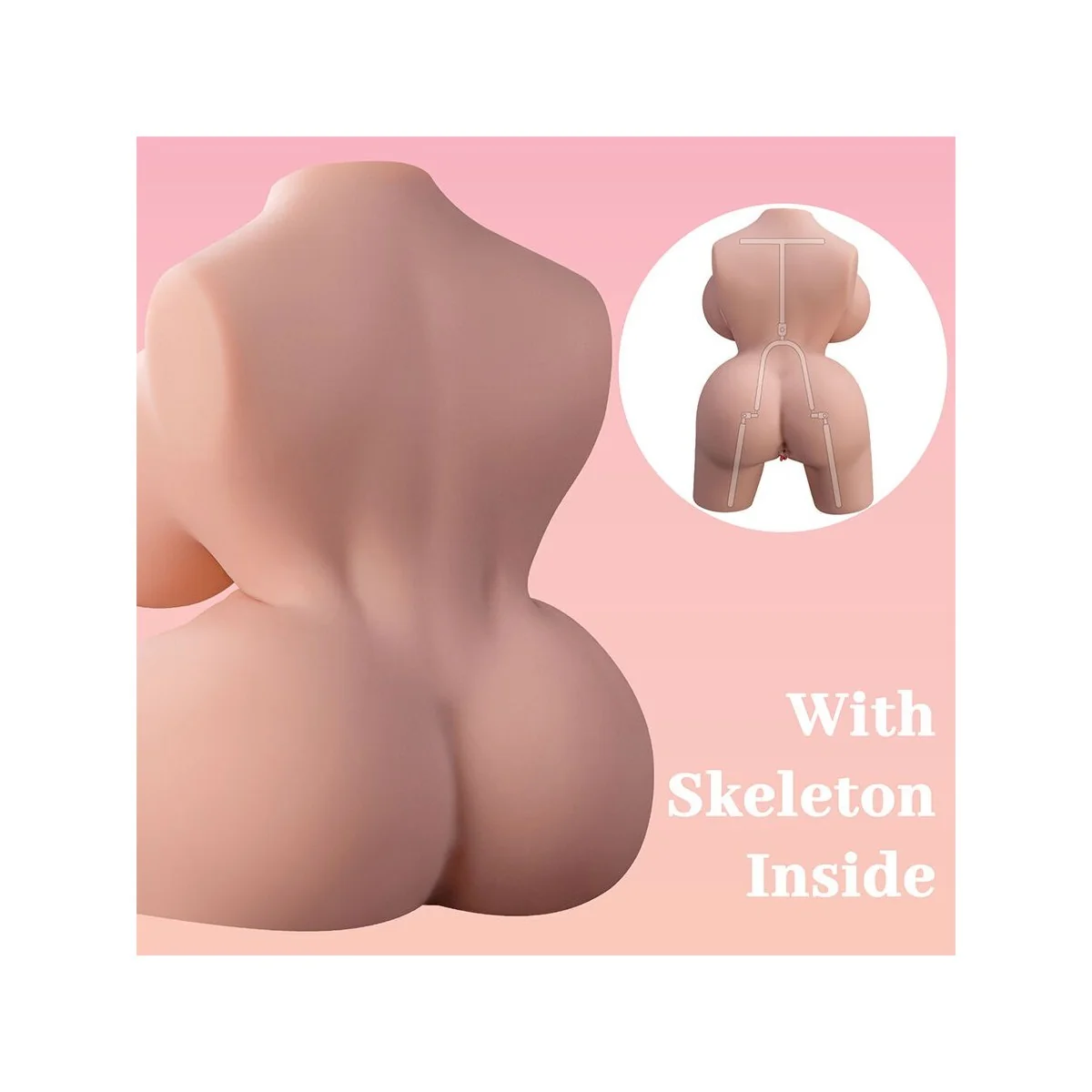 FRIEDA REALISTISCHER WEIBLICHER TORSO MIT VIBRATION 36 CM VON XISE