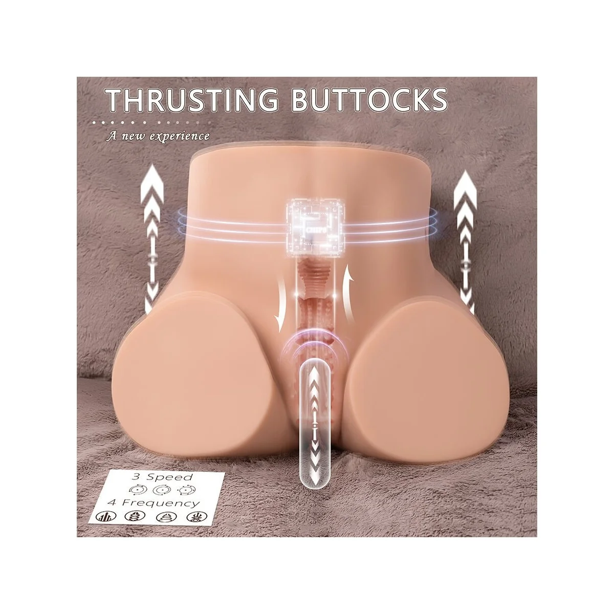 ETHEL REALISTISCHER VAGINA-MASTURBATOR MIT MEHREREN VIBRATIONSPOSITIONEN VON XISE