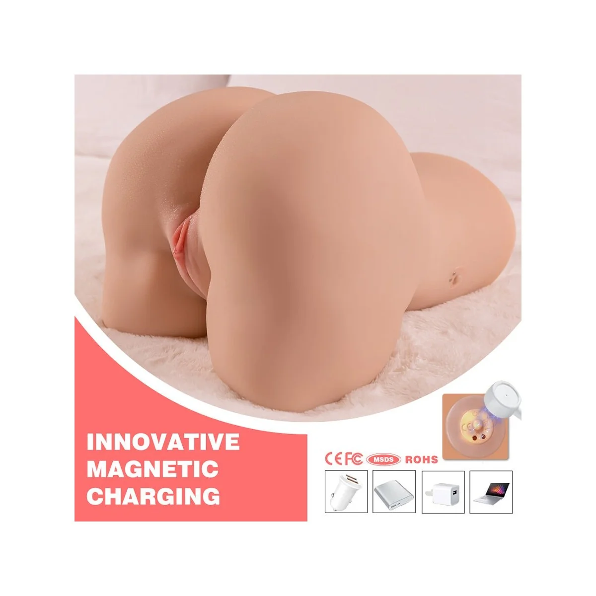 DANAE STOSSENDER REALISTISCHER VAGINA-MASTURBATOR MIT VIBRATION IN MEHREREN POSITIONEN VON XISE