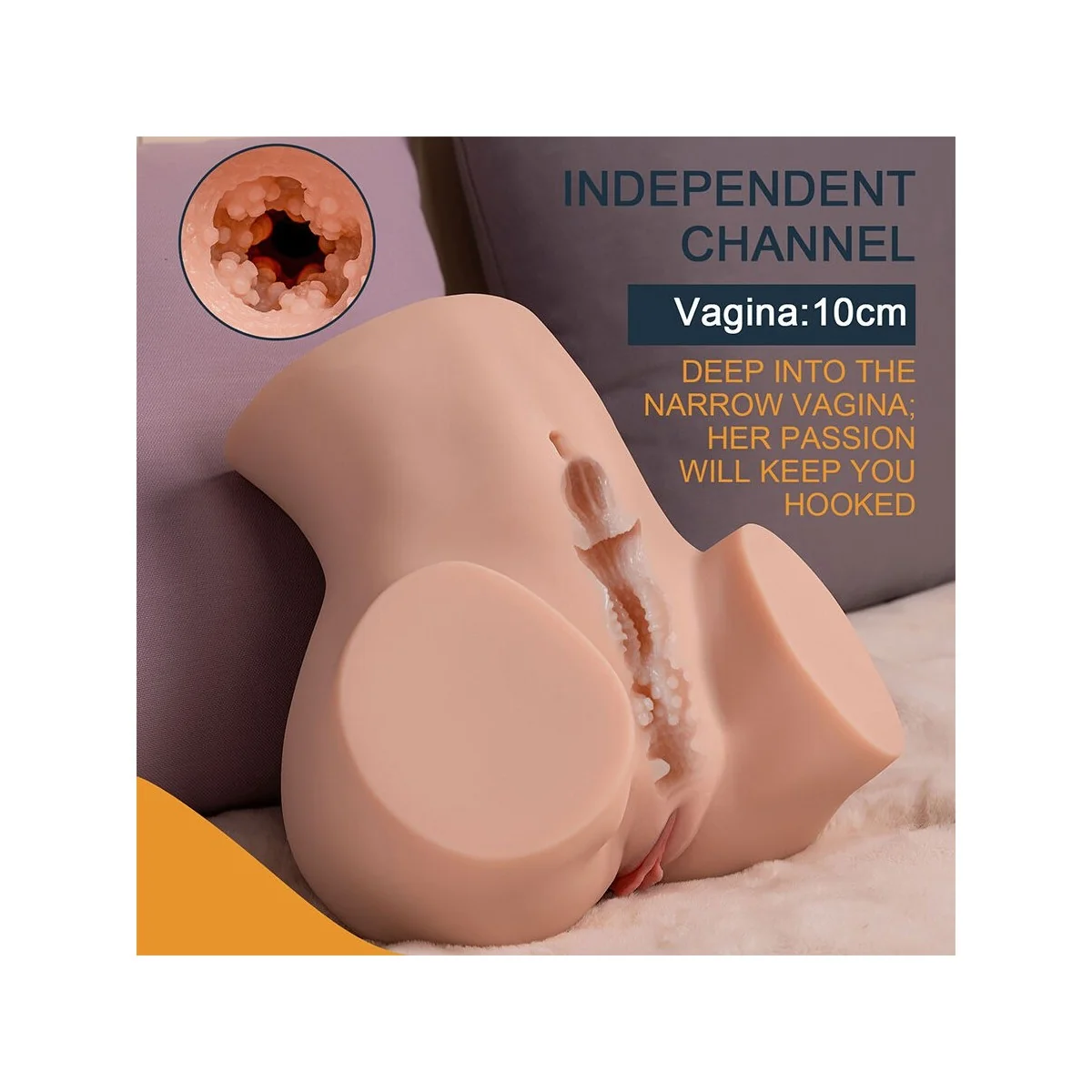 SYDNI REALISTISCHER MEHRFACHPOSITIONS-VAGINA-MASTURBATOR MIT STOSSFUNKTION VON XISE