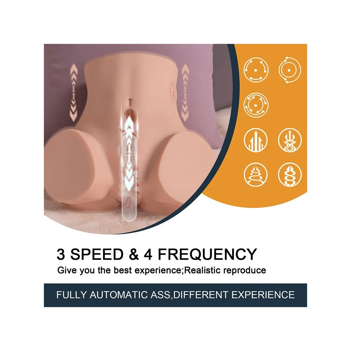SYDNI REALISTISCHER MEHRFACHPOSITIONS-VAGINA-MASTURBATOR MIT STOSSFUNKTION VON XISE