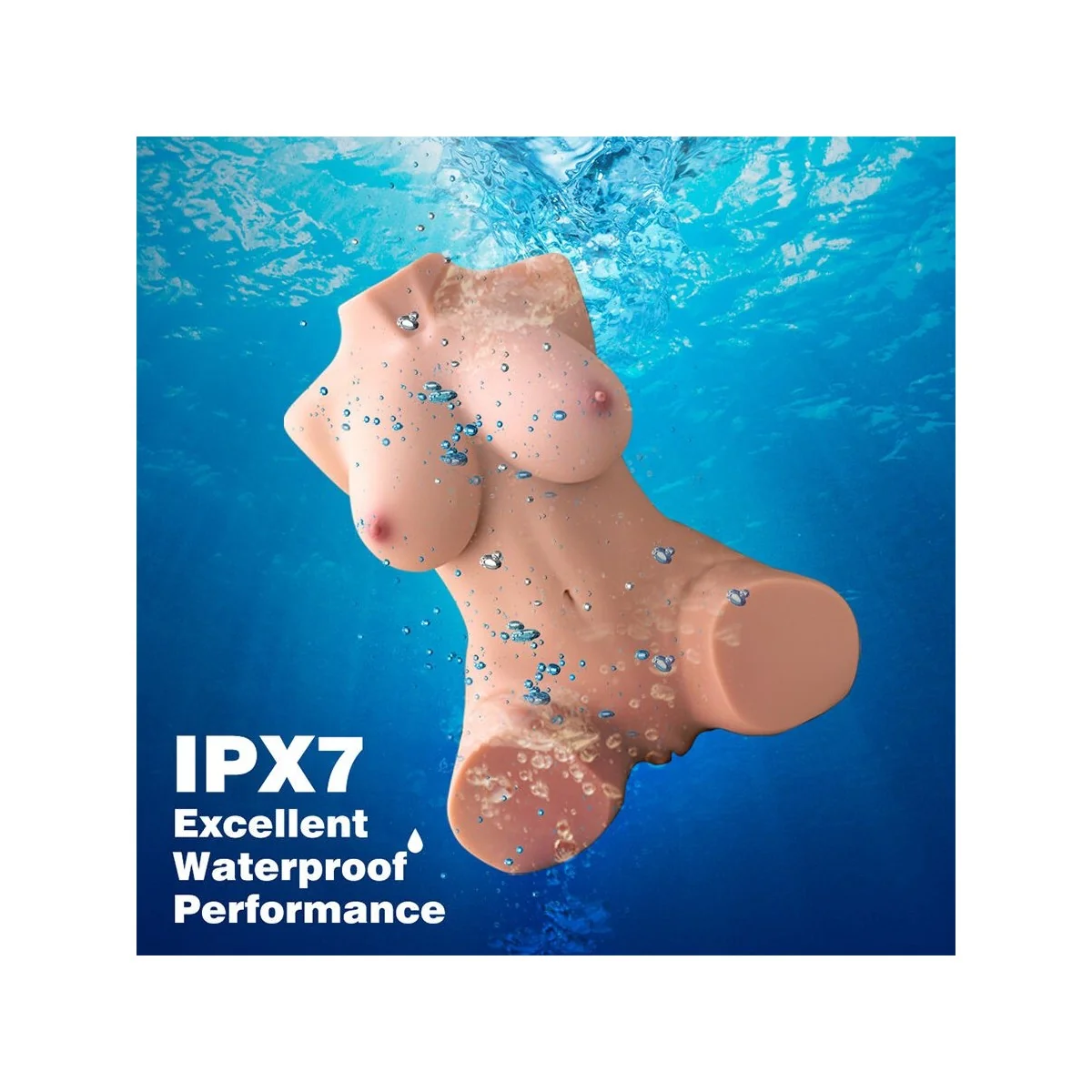 DANIA - REALISTISCHER, VIBRIERENDER WEIBLICHER TORSO MIT STOSSFÄHIGKEITEN, 52 CM VON XISE