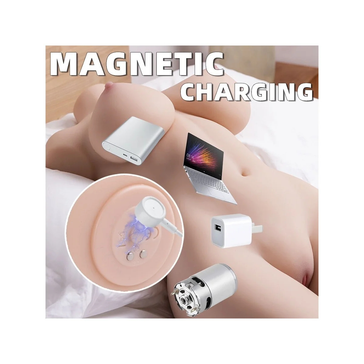 REALISTISCHER, GEPFLEGTER WEIBLICHER TORSO MIT STOSSFUNKTION, 71 CM VON XISE