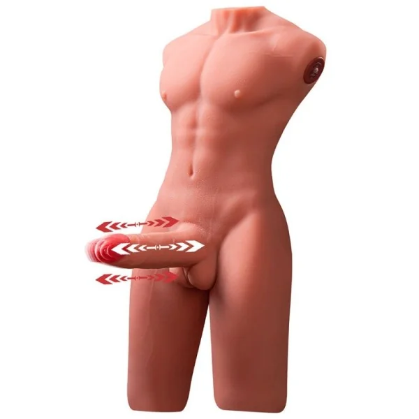 JASON HALBKÖRPER REALISTISCHER MÄNNLICHER TORSO MIT STOSS- UND VIBRATIONSMÖGLICHKEITEN 55 CM VON XISE