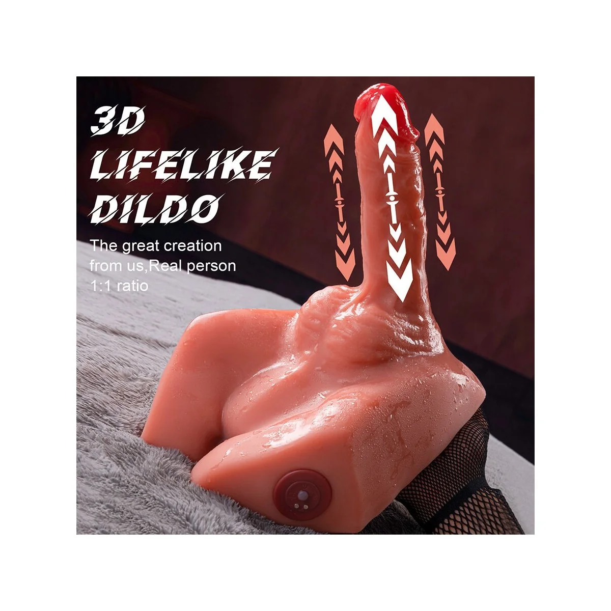 MICHAEL REALISTISCHER DILDO UND ANUSMASTURBATOR MIT STOSSFUNKTION, 15 CM VON XISE
