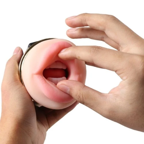 KAY DOPPELMASTURBATOR MIT DOPPELTER MUND- UND VAGINAVIBRATION VON SHEQU