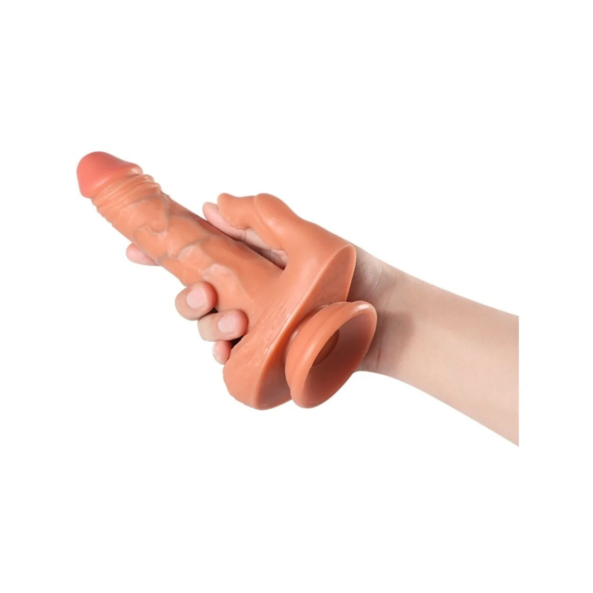JULIAN DILDO UND KLITORISSTIMULATOR MIT VIBRATION UND MIT FERNBEDIENUNG 16 CM VON SHEQU
