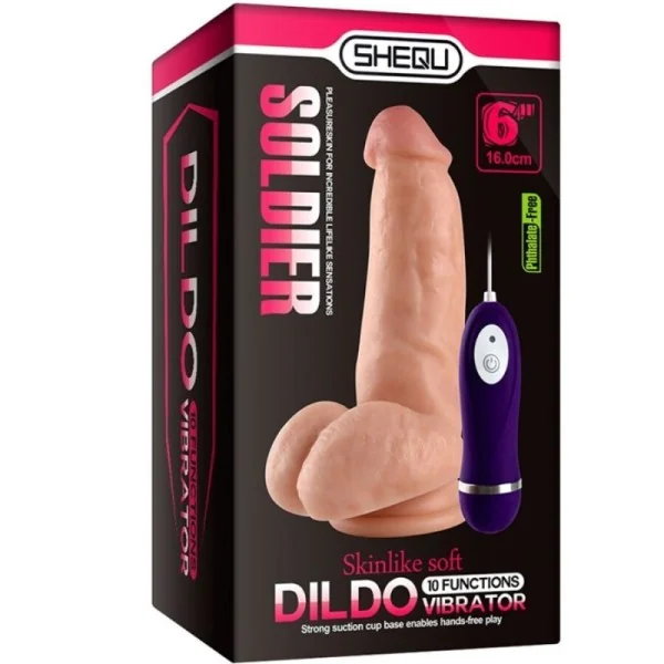 SOLDIER VIBRATOR DILDO MIT FERNBEDIENUNG 16 CM VON SHEQU