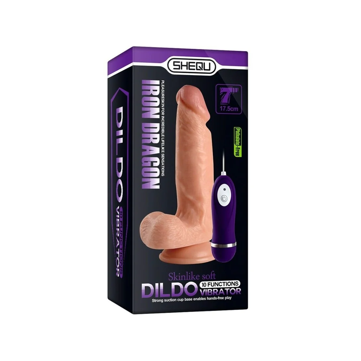IRON DRAGON VIBRATORDILDO MIT FERNBEDIENUNG 17,5 CM VON SHEQU