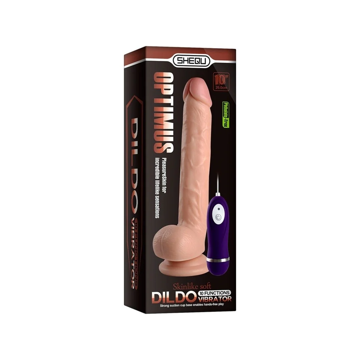 OPTIMUS VIBRIERENDER DILDO MIT FERNBEDIENUNG 28 CM VON SHEQU