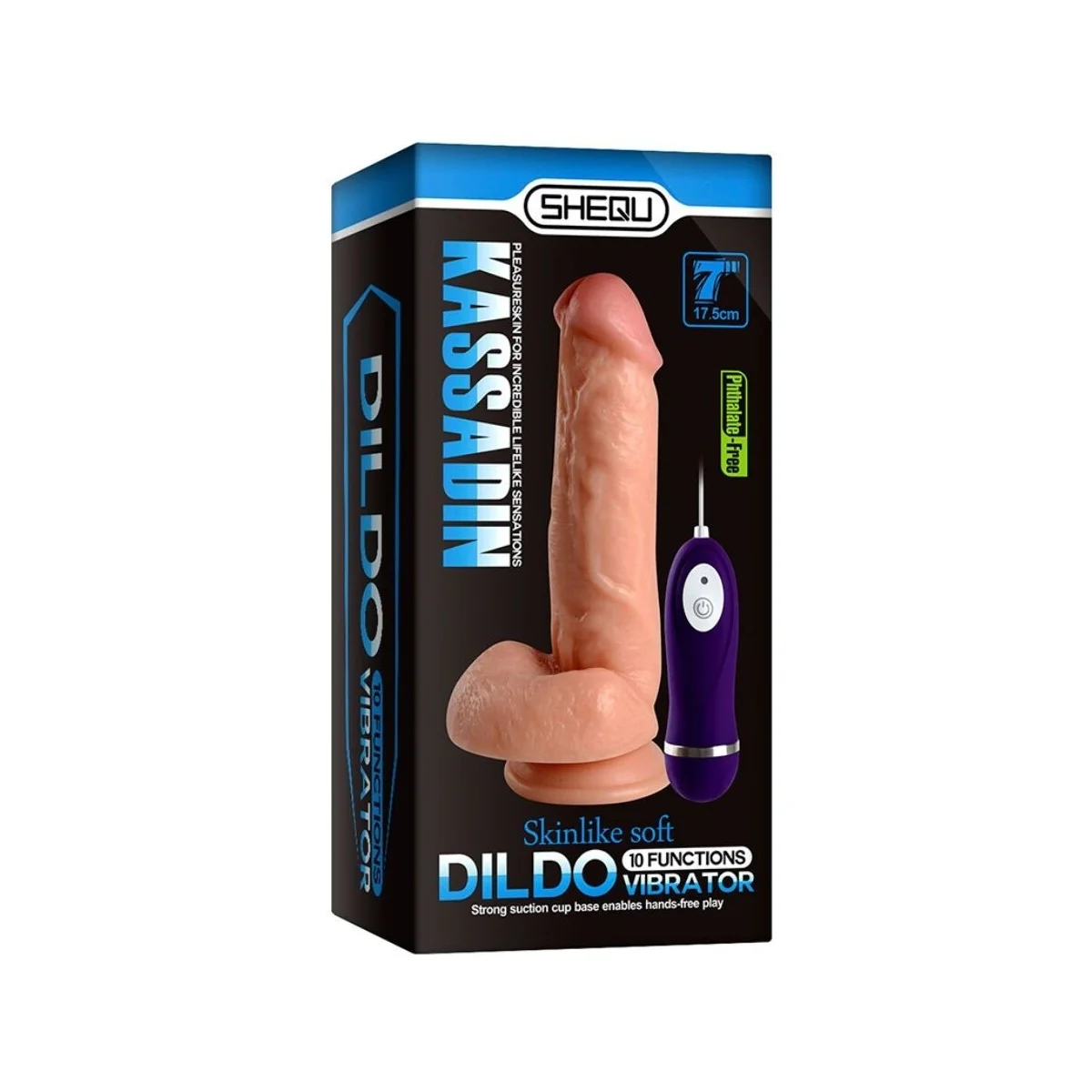 KASSADIN VIBRATORDILDO MIT FERNBEDIENUNG 17,5 CM VON SHEQU