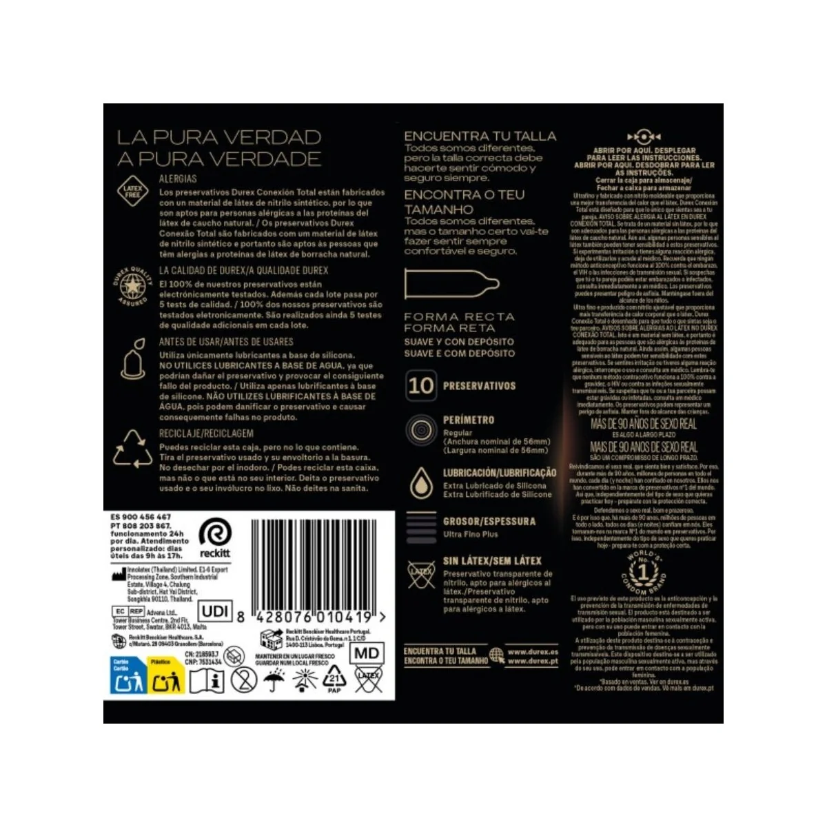 TOTAL CONNECTION ULTRA FINE PLUS LATEXFREI 10 STÜCK VON DUREX KONDOME