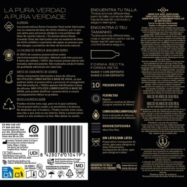 TOTAL CONNECTION ULTRA FINE PLUS LATEXFREI 10 STÜCK VON DUREX KONDOME