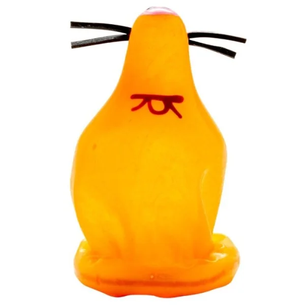 HANDBEMALTES KONDOM FOX GLUED VON KONDOMERIE