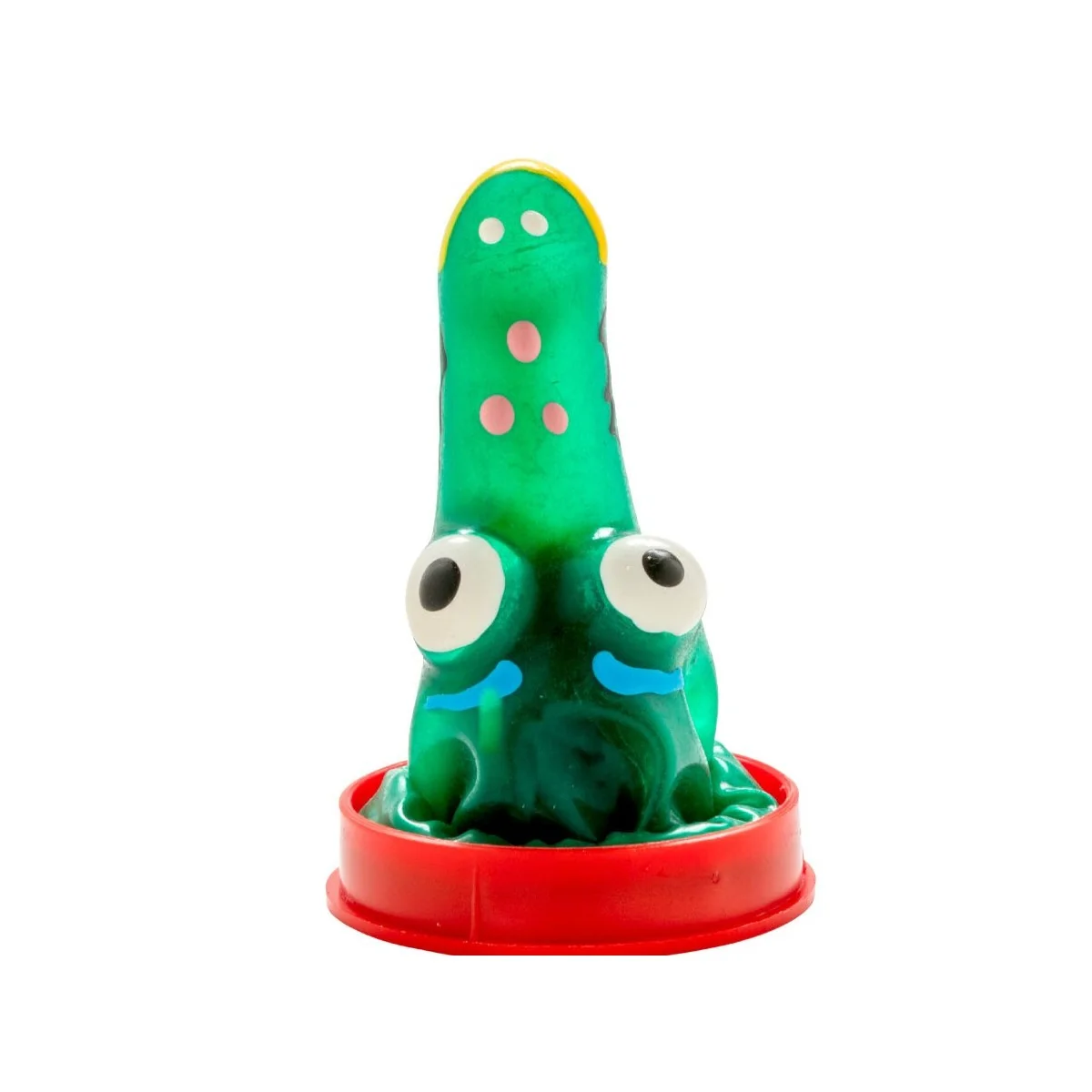 HANDBEMALTES KONDOM KROKODIL MODELL 1 VON KONDOMERIE