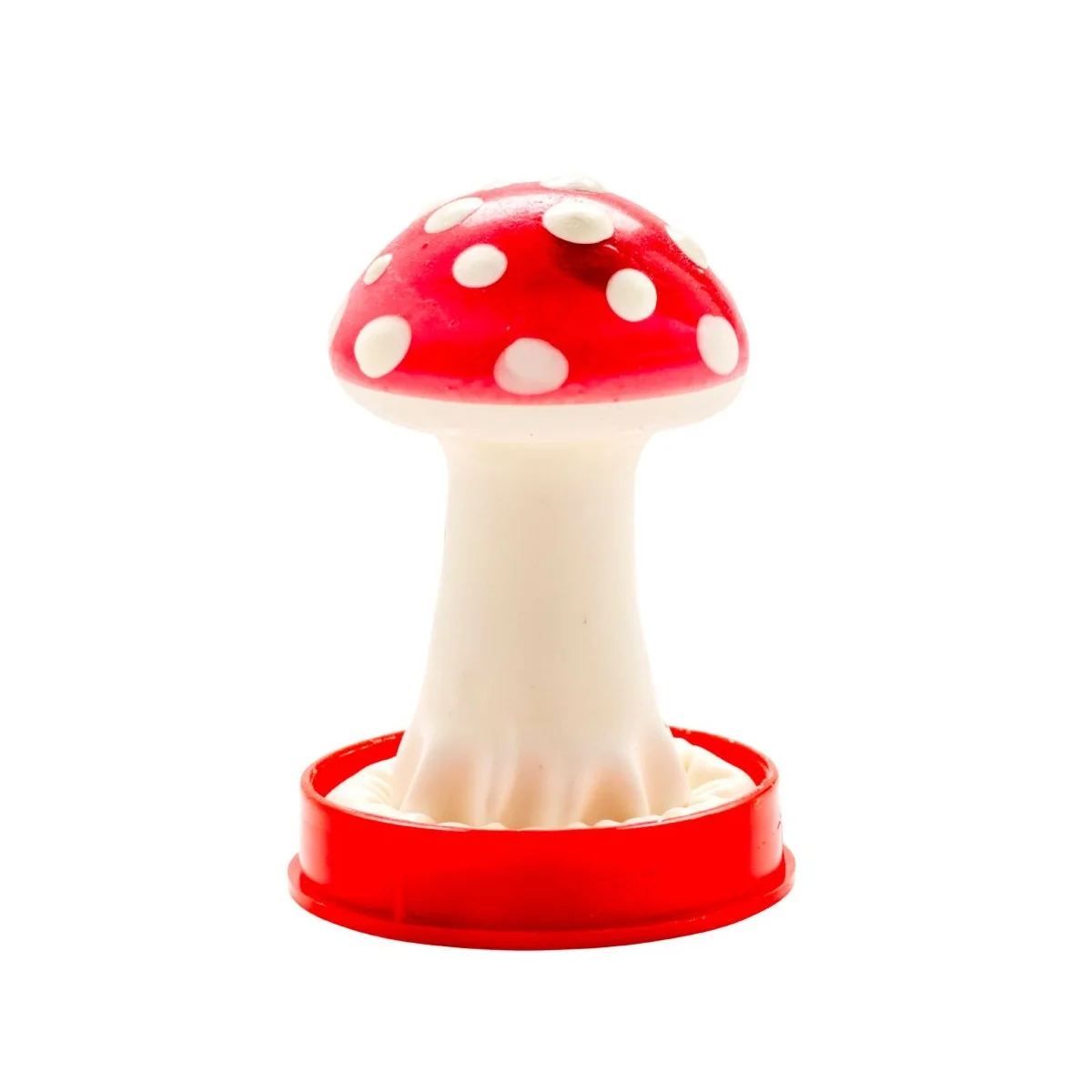 HANDBEMALTES KONDOM FLIEGENPILZ MODELL 1 VON KONDOMERIE