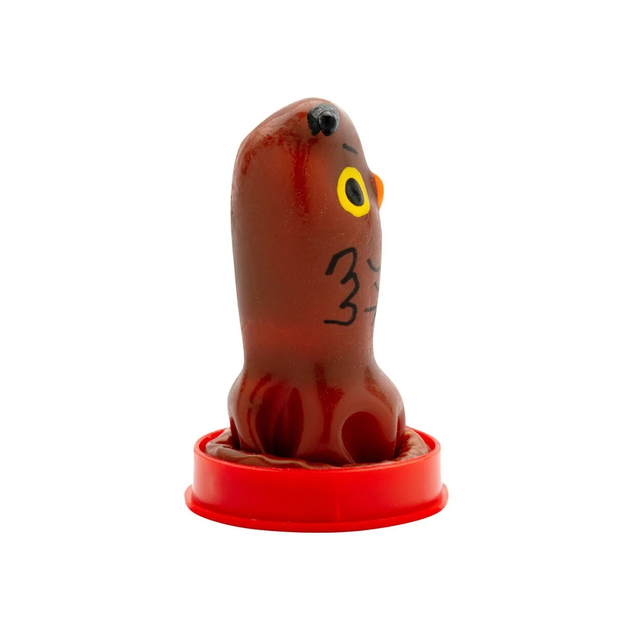 HANDBEMALTES KONDOM EULE VON KONDOMERIE