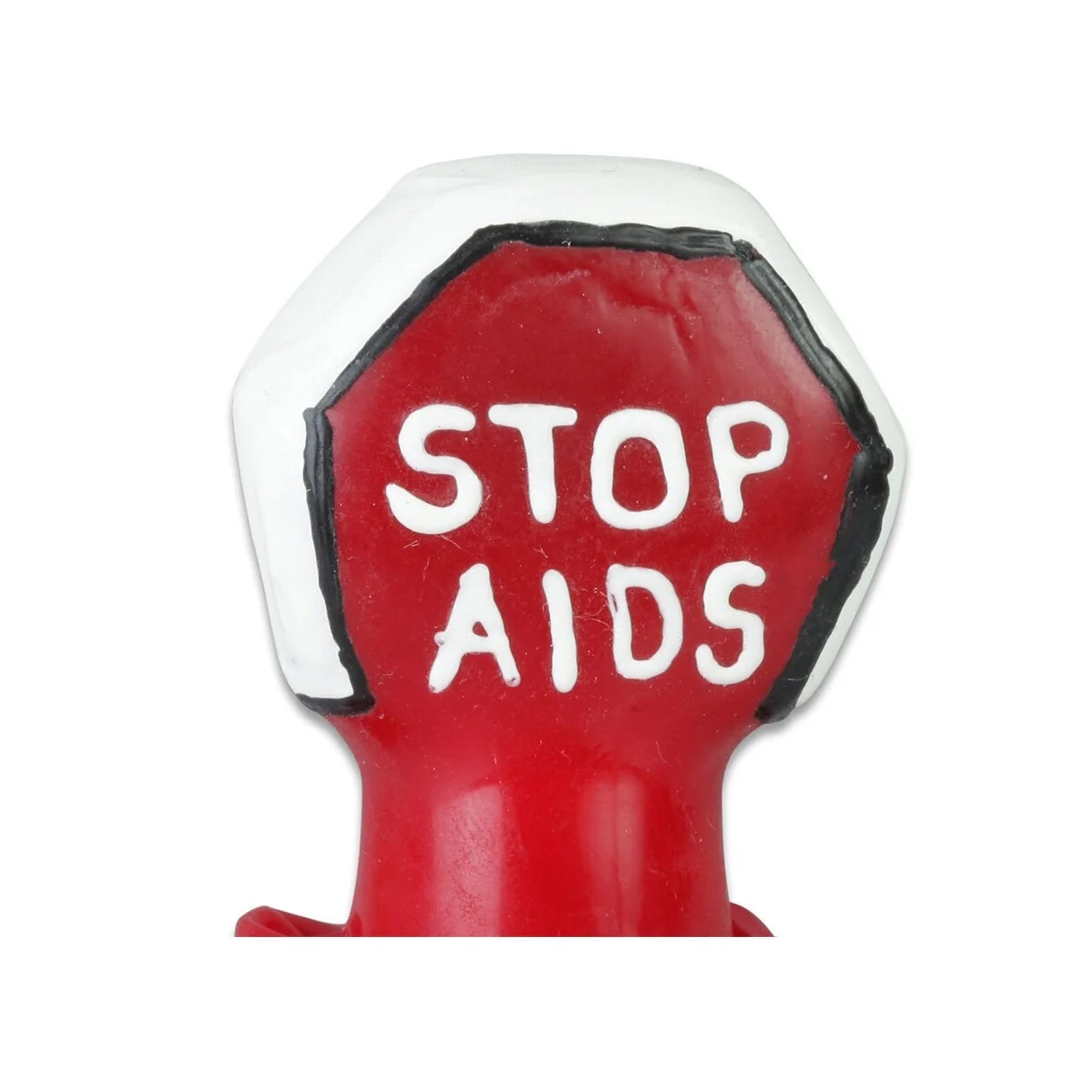 HANDBEMALTES KONDOMSTOP AIDS VON KONDOMERIE