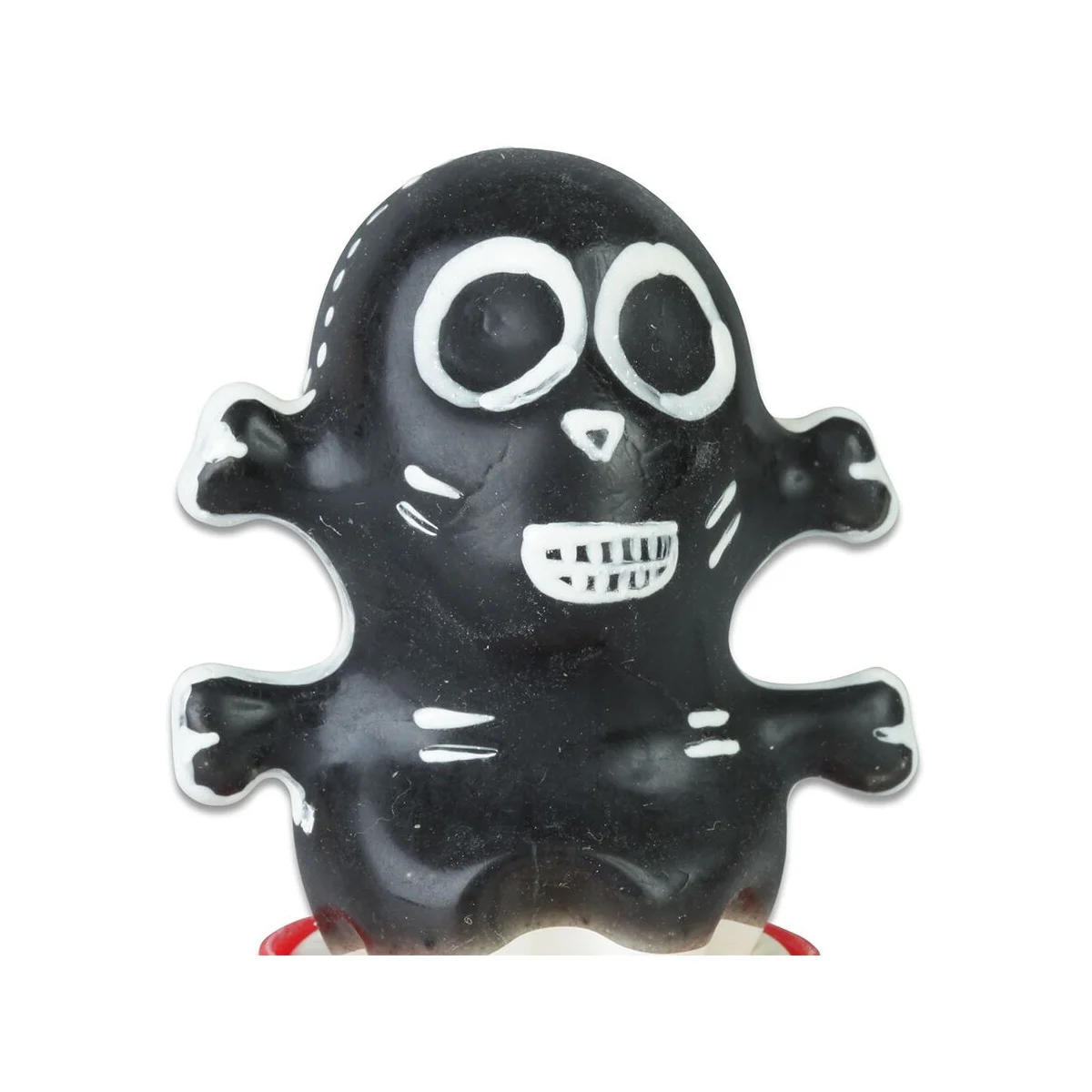 HANDBEMALTES KONDOM TOTENKOPF SCHWARZ MODELL 1 VON KONDOMERIE