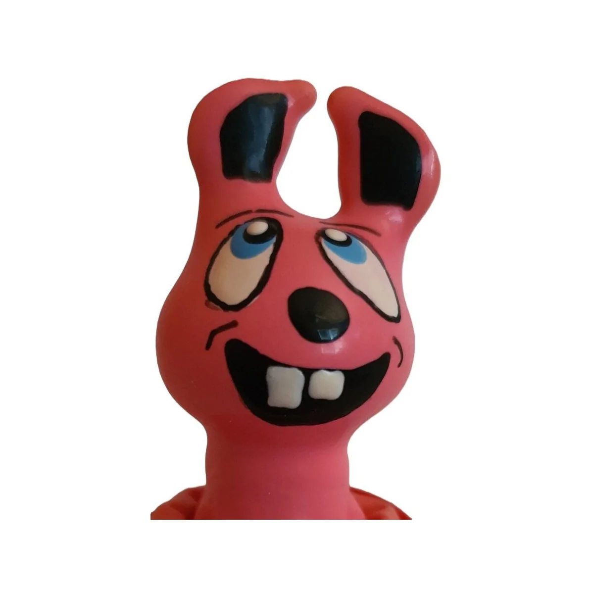 HANDBEMALTES KONDOM MIT LACHENDEM ROSA HASEN VON KONDOMERIE