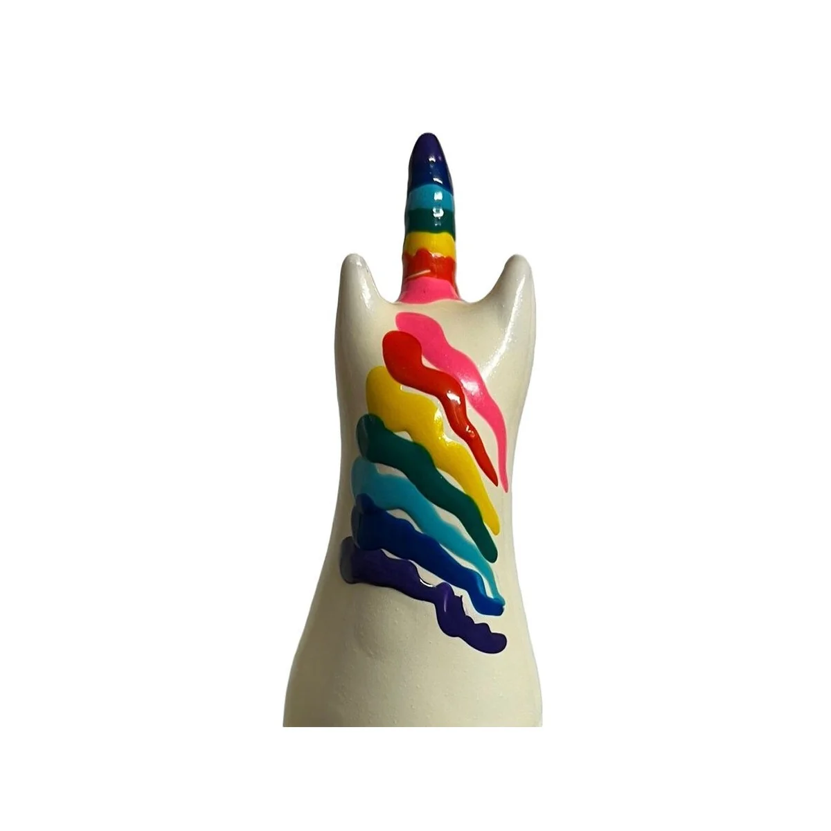 HANDBEMALTES KONDOM EINHORN REGENBOGEN VON KONDOMERIE