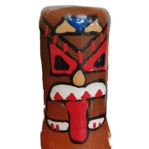 HANDBEMALTES KONDOM TIKI TOTEM-01 VON KONDOMERIE