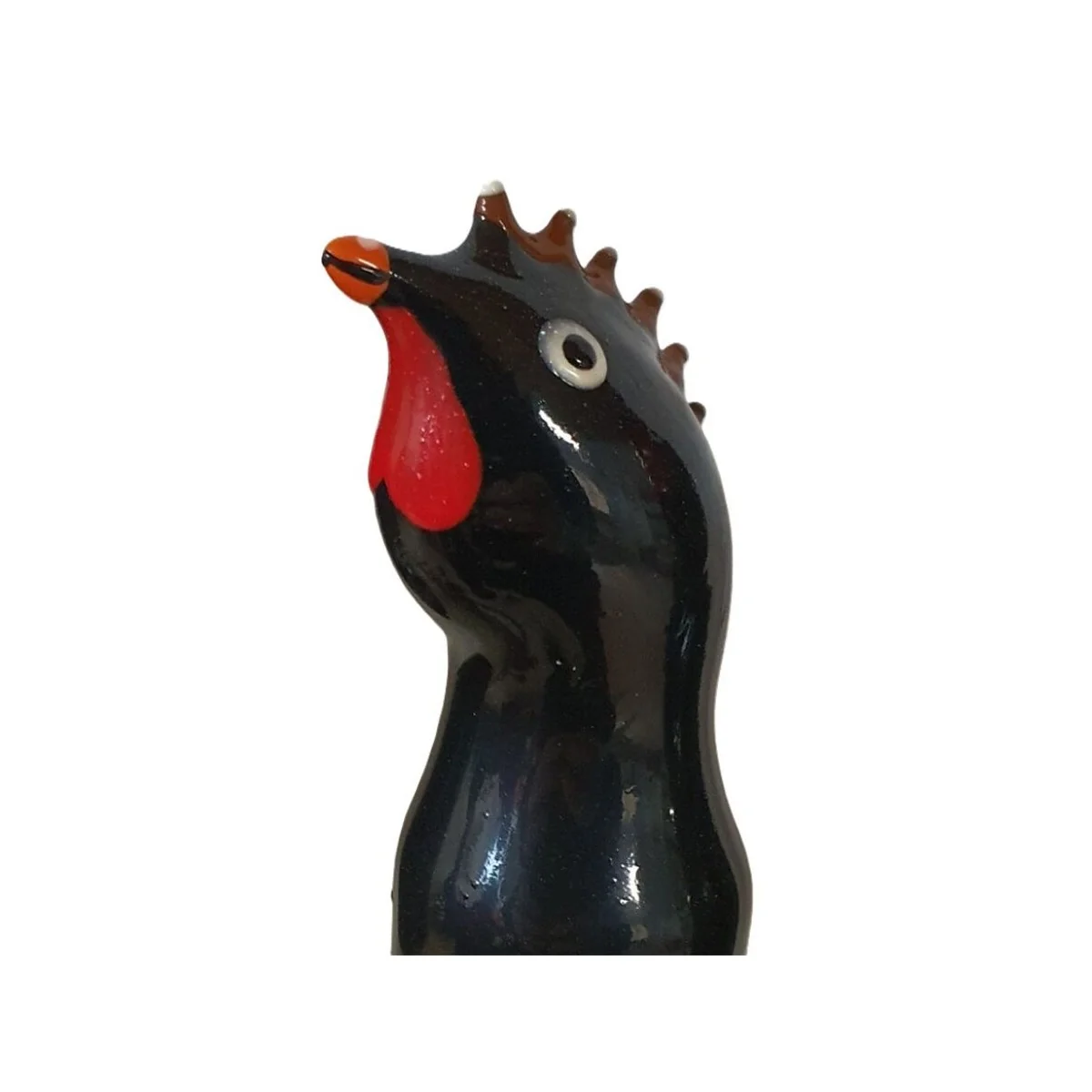 HANDBEMALTES KONDOM SCHWARZER HAHN VON KONDOMERIE