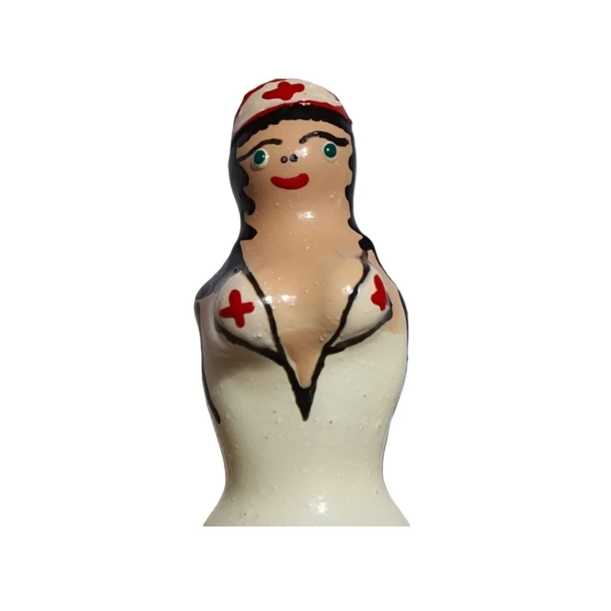 HANDBEMALTES KONDOM KRANKENSCHWESTER BLOND VON KONDOMERIE