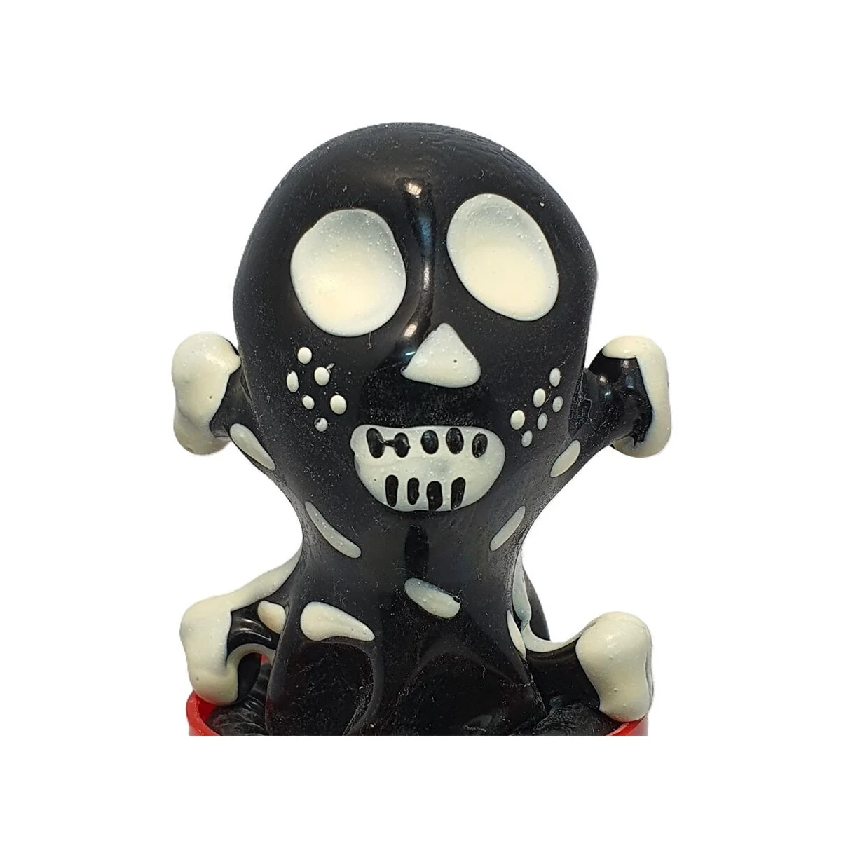 HANDBEMALTES KONDOM TOTENKOPF SCHWARZ MODELL 2 VON KONDOMERIE