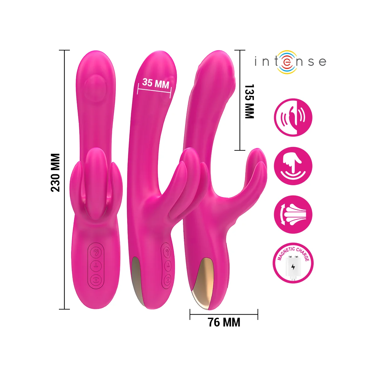 BRITNEY MULTIFUNKTIONS-RABBIT-VIBRATOR 23 CM ROSA VON INTENSE FUN
