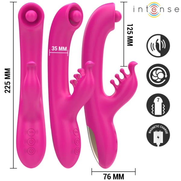 CHRISTINA MULTIFUNKTIONS-RABBIT-VIBRATOR 22,5 CM ROSA VON INTENSE FUN