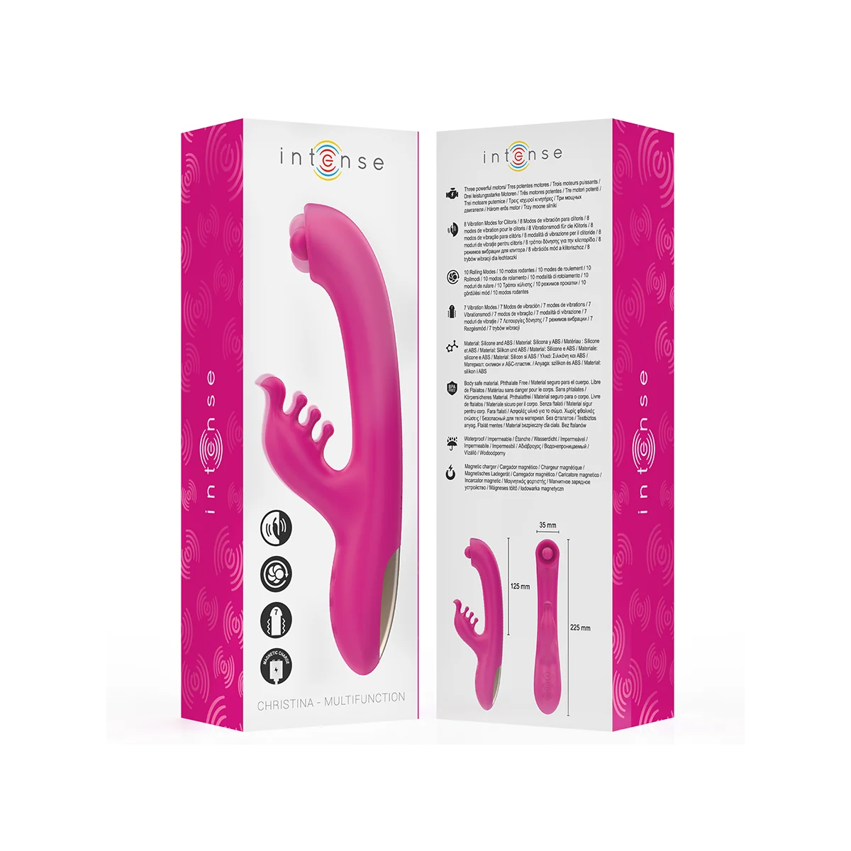 CHRISTINA MULTIFUNKTIONS-RABBIT-VIBRATOR 22,5 CM ROSA VON INTENSE FUN