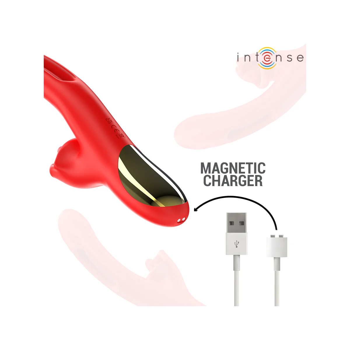 JESSICA MULTIFUNKTIONSVIBRATOR KLITORISSTIMULATION 24,8 CM ROT VON INTENSE FUN