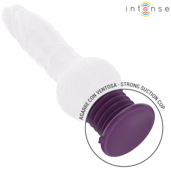 TATUM MULTIFUNKTIONSVIBRATOR MIT AUF- UND ABVIBRATION 24 CM LILA VON INTENSE FUN