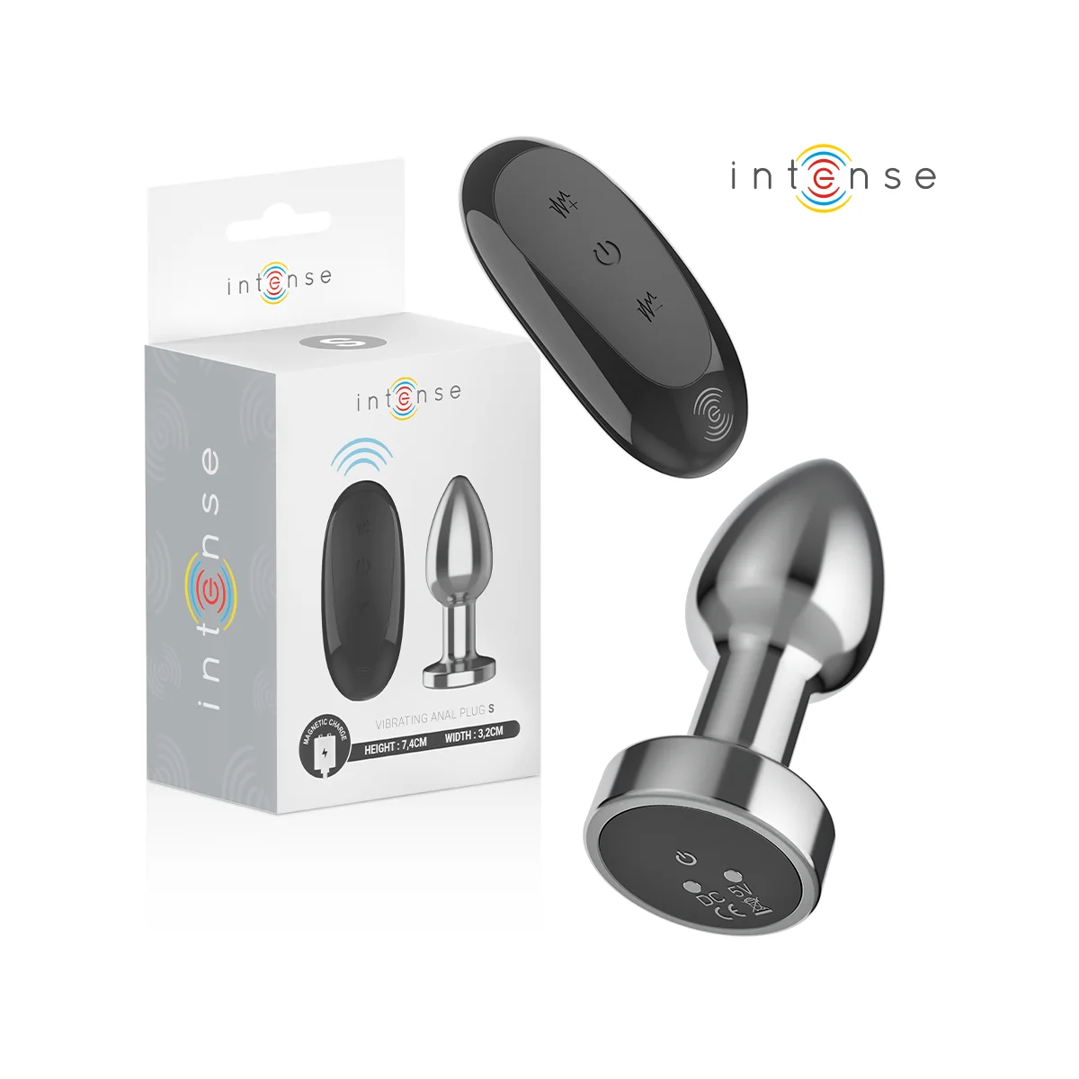 ANAL PLUG 10 VIBRATIONEN METALL MIT FERNBEDIENUNG S VON INTENSE ANAL TOYS