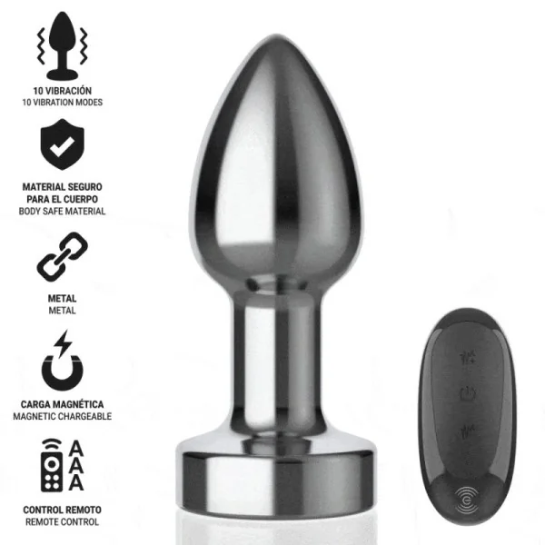 ANAL PLUG 10 VIBRATIONEN METALL MIT FERNBEDIENUNG S VON INTENSE ANAL TOYS