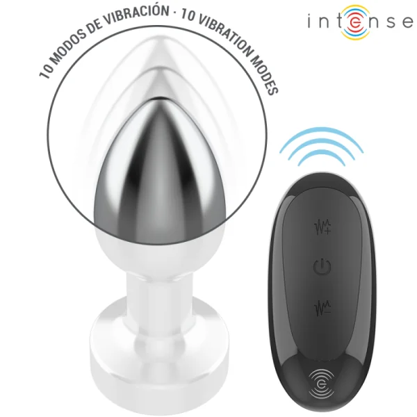ANAL PLUG 10 VIBRATIONEN METALL MIT FERNBEDIENUNG S VON INTENSE ANAL TOYS